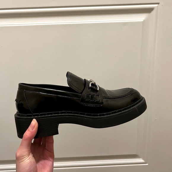 Women’s Black Patent Faux Leather Loafers - Picture 5 of 5